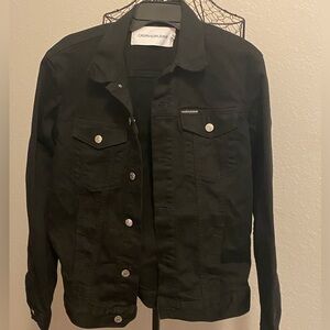 Calvin Klein black jean jacket size Small